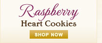 Raspberry Almond Heart Cookies