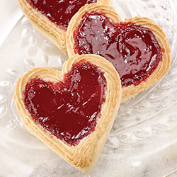 Raspberry Almond Hearts